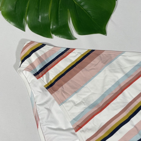 NEW Roxy [ XL ]‎ Beach Classics Stripe High Waist Leg Bikini Bottoms - Picture 5 of 12